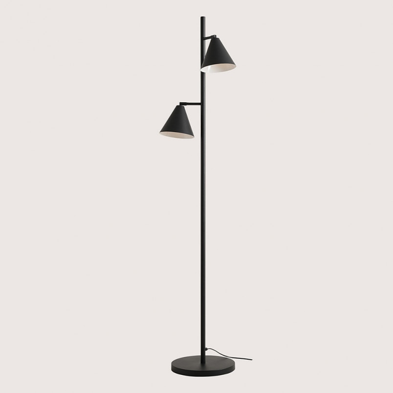 Lampa podłogowa 2 punktowa Form czarna Aldex - Stojąca