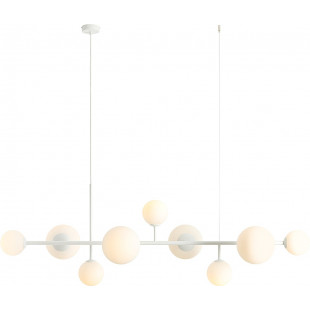 Lampa wisząca szklane kule Dione IX 168cm biała Aldex