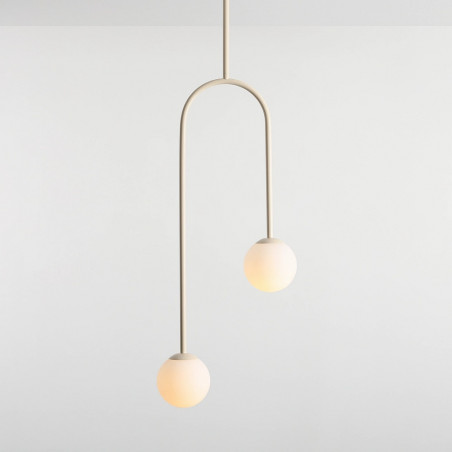 Lampa Sufitowa Nave II - Szkło, Biało-Kremowa | Aldex