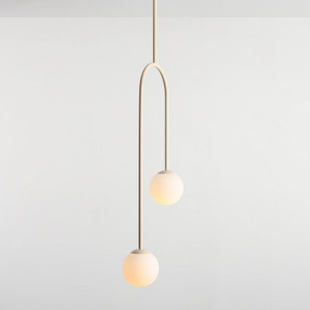 Lampa Sufitowa Nave II - Szkło, Biało-Kremowa | Aldex