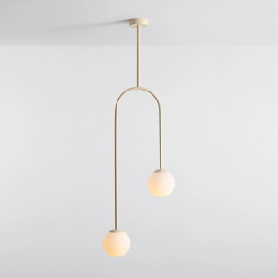 Lampa Sufitowa Nave II - Szkło, Biało-Kremowa | Aldex