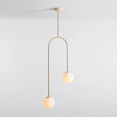 Lampa Sufitowa Nave II - Szkło, Biało-Kremowa | Aldex