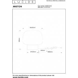 Lampa stołowa Lucide Anston - Szkło, Trawertyn | Kup online