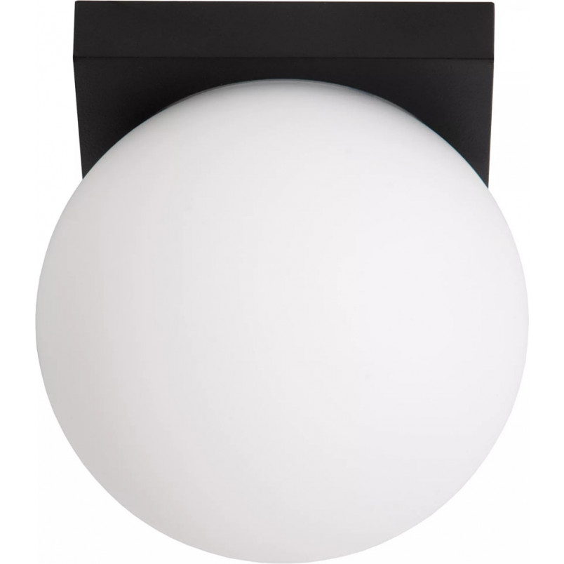 Plafon Lucide Tassa LED - Szklana kula, Opale/Czarny | Sklep z Lampami