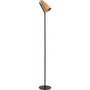 Lampa podłogowa boho z rattanowym kloszem Bensen 152cm Lucide
