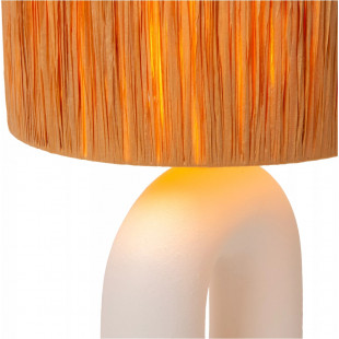 Lampa Boho Ronda - Rattan i Porcelana | Lucide