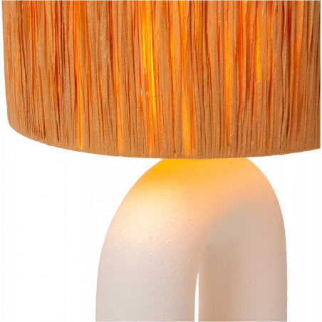 Lampa Boho Ronda - Rattan i Porcelana | Lucide
