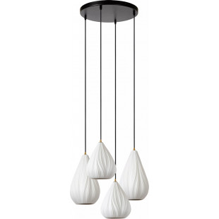 Lampa wisząca Cinzia | Biała porcelana, 3 punkty | Lucide