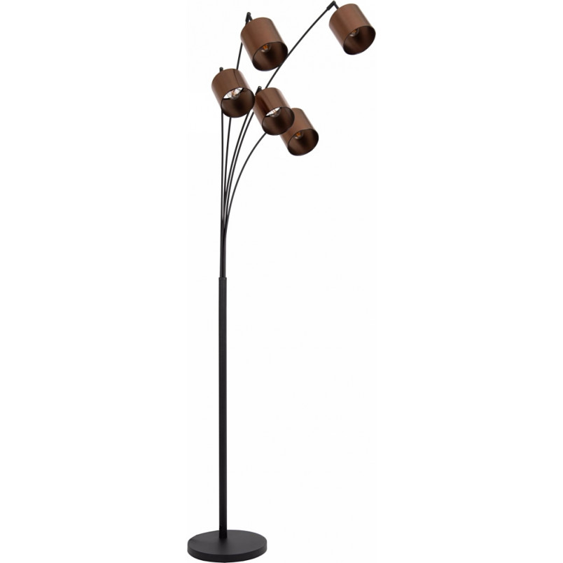 Lampa podłogowa Rankos | 5 punktów, Brąz/Czarny | Lucide