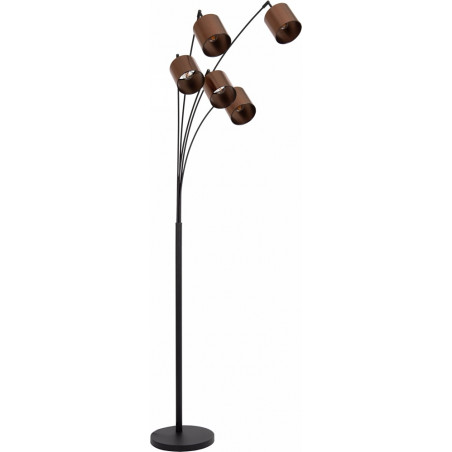 Lampa podłogowa Rankos | 5 punktów, Brąz/Czarny | Lucide