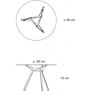 Stół szklany okrągły Troy 90cm - Intesi | Elegancki design
