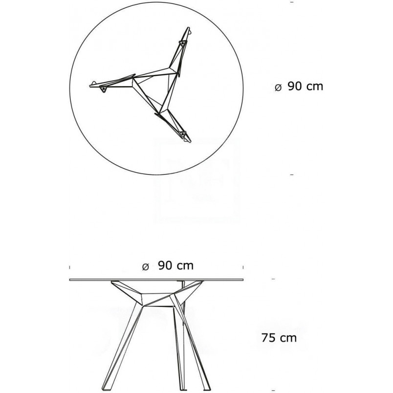 Stół szklany okrągły Troy 90cm - Intesi | Elegancki design