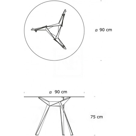 Stół szklany okrągły Troy 90cm - Intesi | Elegancki design
