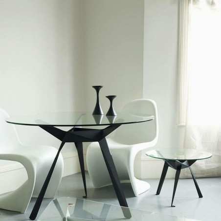 Stół szklany okrągły Troy 90cm - Intesi | Elegancki design
