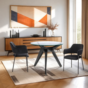 Stół szklany okrągły Troy 90cm - Intesi | Elegancki design