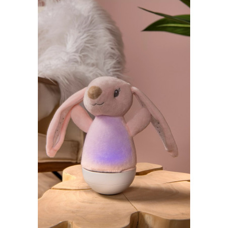 Lampka nocna Dolly Bunny Lucide - Różowa, z muzyką | Sklep z lampami