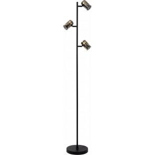 Lampa podłogowa szklana Lucide Upton | 3 punkty, czarny