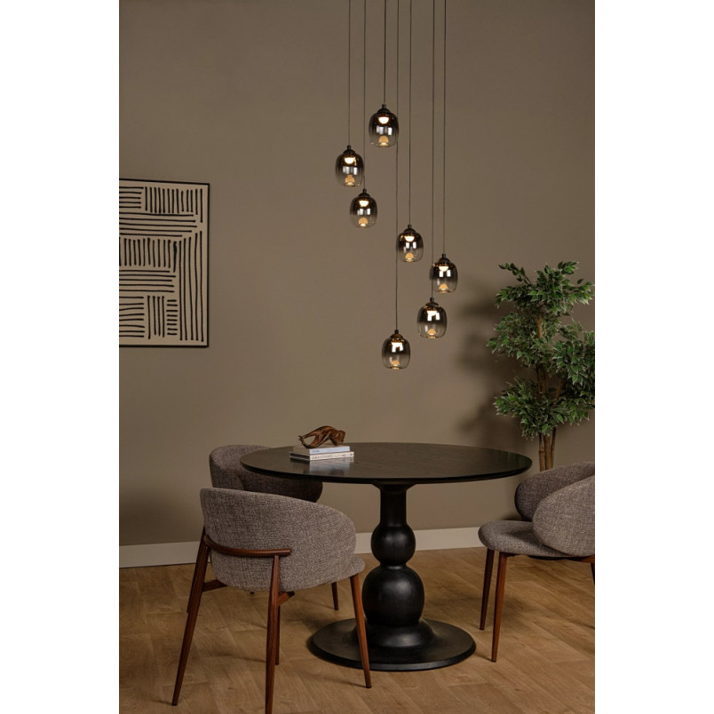 Lampa Wisząca Lucide Tamino LED - Szkło Dymione, 7 Punktów