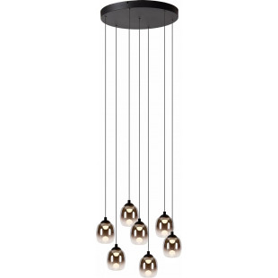 Lampa Wisząca Lucide Tamino LED - Szkło Dymione, 7 Punktów