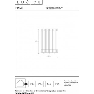 Lampa zewnętrzna Pingi LED | Nowoczesny design, czarna | Lucide