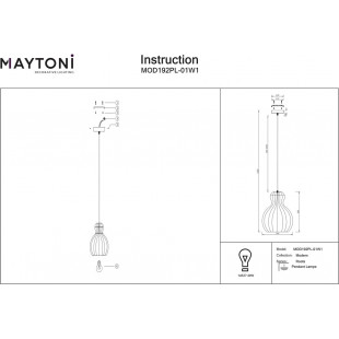 Lampa wisząca Roots II - Skandynawski design Maytoni