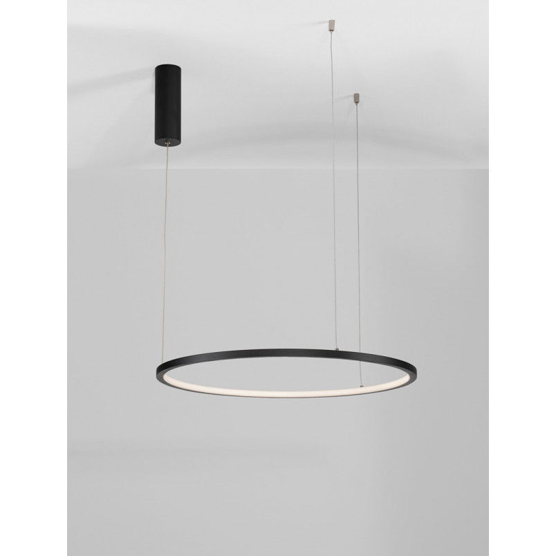 Lampa wisząca Cirkel LED | Nowoczesna lampa okrągła czarna