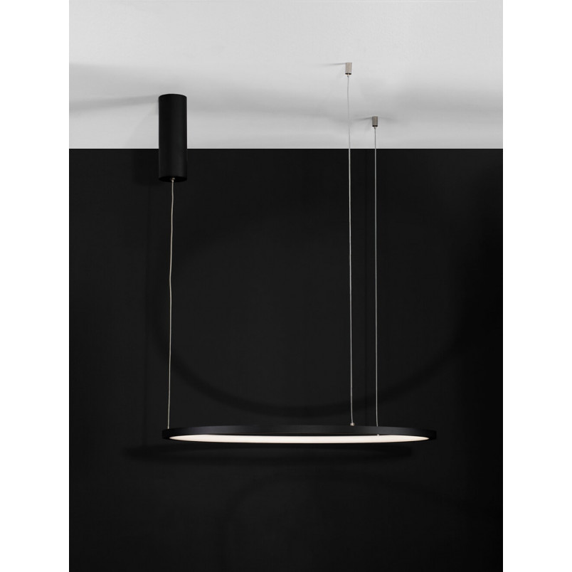 Lampa wisząca Cirkel LED | Nowoczesna lampa okrągła czarna