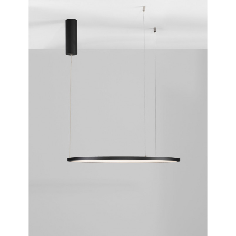 Lampa wisząca Cirkel LED | Nowoczesna lampa okrągła czarna