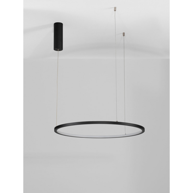 Lampa wisząca Cirkel LED | Nowoczesna lampa okrągła czarna