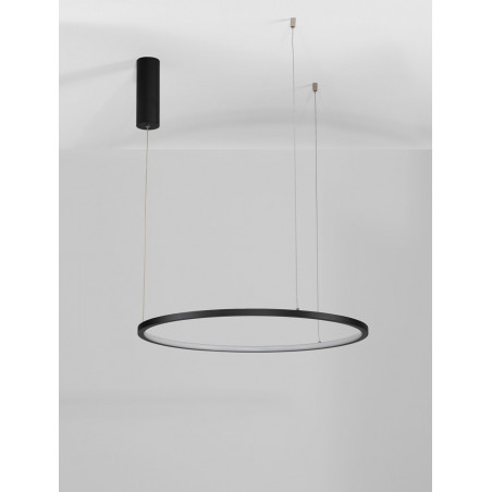 Lampa wisząca Cirkel LED | Nowoczesna lampa okrągła czarna