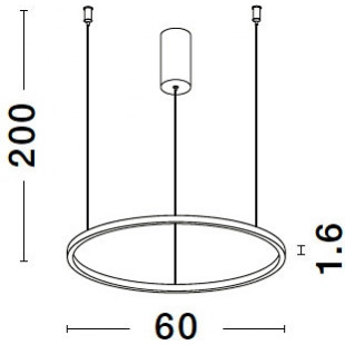 Lampa wisząca Cirkel LED | Nowoczesna lampa okrągła czarna