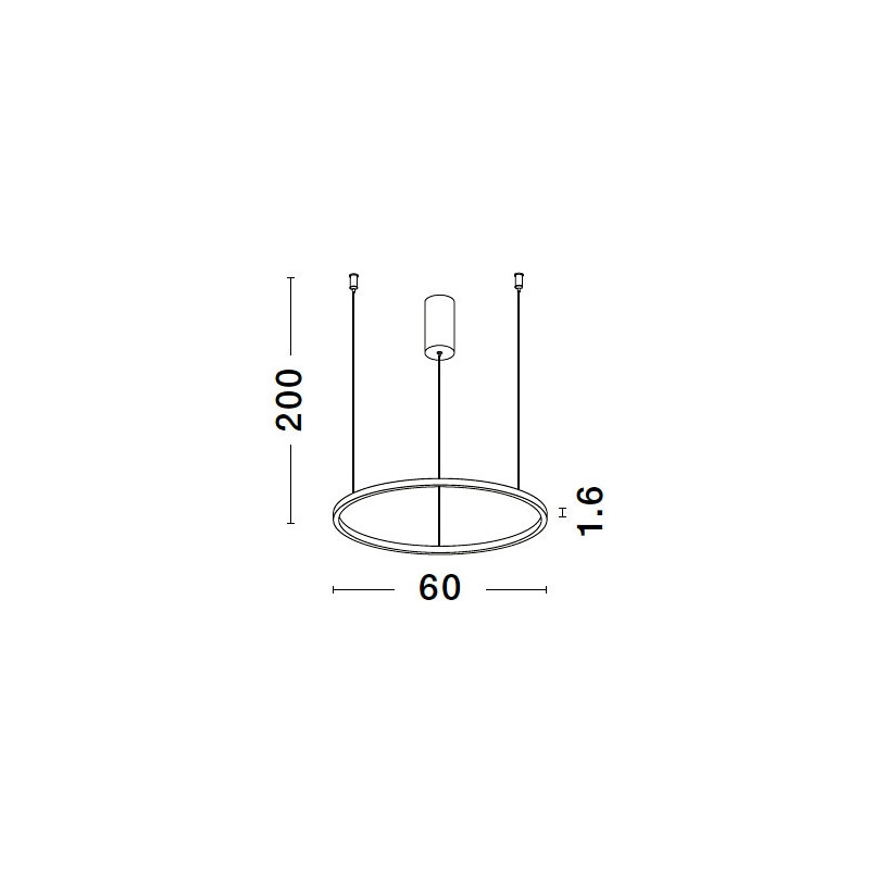 Lampa wisząca Cirkel LED | Nowoczesna lampa okrągła czarna
