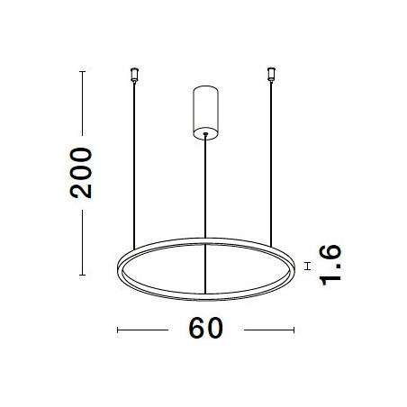 Lampa wisząca Cirkel LED | Nowoczesna lampa okrągła czarna