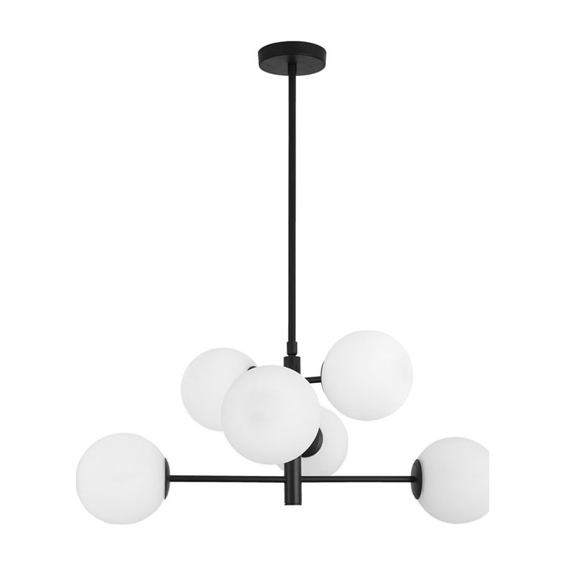 Lampa wisząca Bola VI - szkło biało-czarne | Decolab24