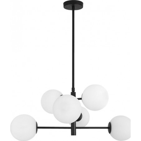 Lampa wisząca Bola VI - szkło biało-czarne | Decolab24