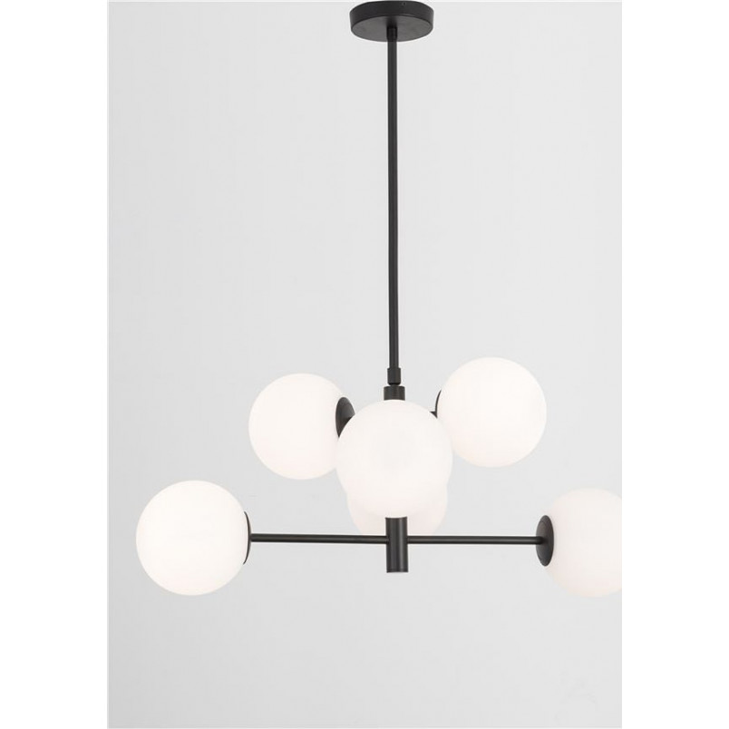 Lampa wisząca Bola VI - szkło biało-czarne | Decolab24