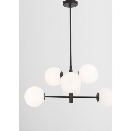 Lampa wisząca Bola VI - szkło biało-czarne | Decolab24