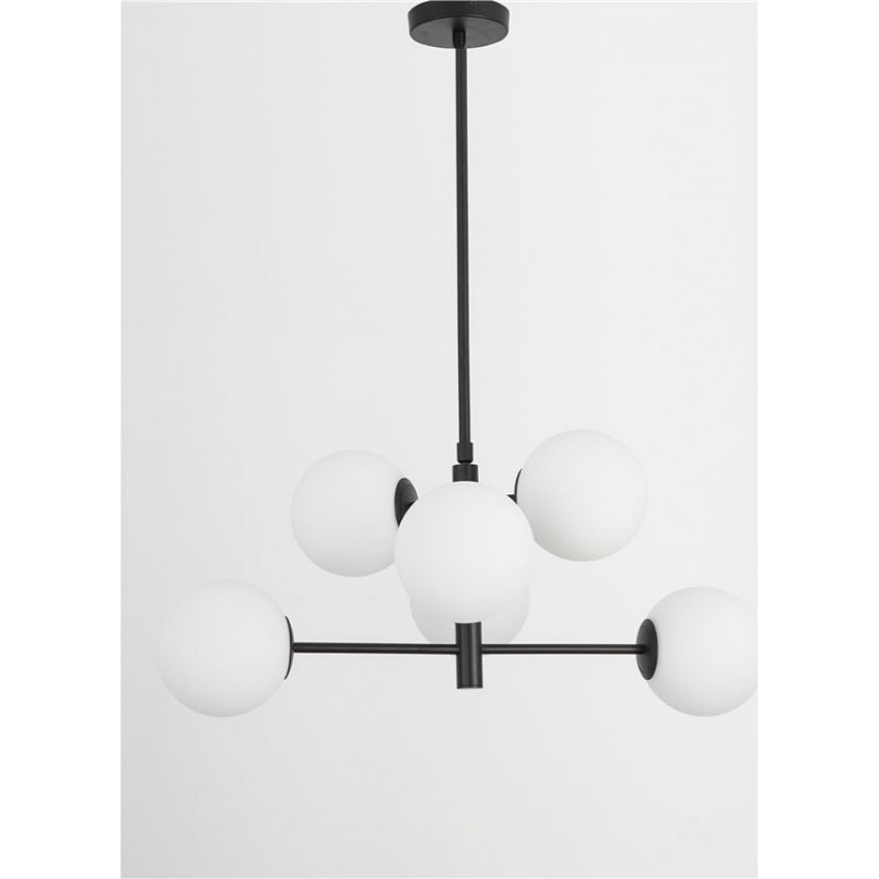 Lampa wisząca Bola VI - szkło biało-czarne | Decolab24