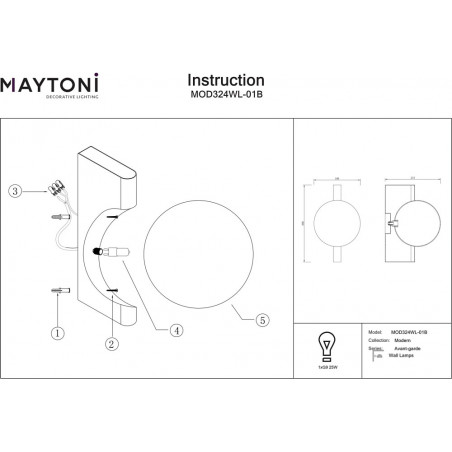 Kinkiet Szklana Kula Maytoni | Modern Design | Kup Teraz