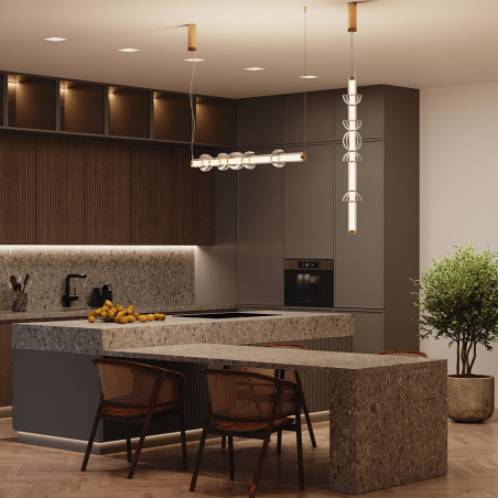 Lampa Wisząca Cosmo LED Maytoni - Szkło, Mosiądz | Kup Teraz