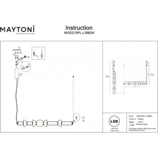Lampa wisząca Cosmo LED - Maytoni | Nowoczesny design