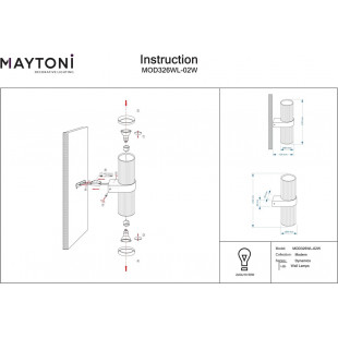 Kinkiet Dynamics biały Maytoni - Ryflowany, góra-dół