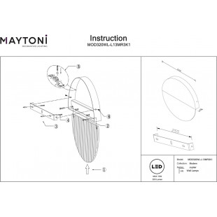 Kinkiet Maytoni Jupiter LED | Nowoczesny design, 30cm