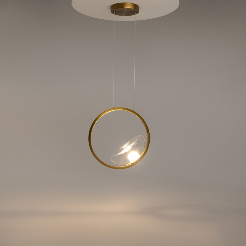 Lampa wisząca Lunare Maytoni: Szkło, Mosiądz, LED | Sklep z Lampami