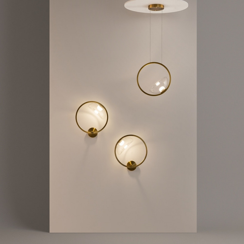 Lampa wisząca Lunare Maytoni: Szkło, Mosiądz, LED | Sklep z Lampami