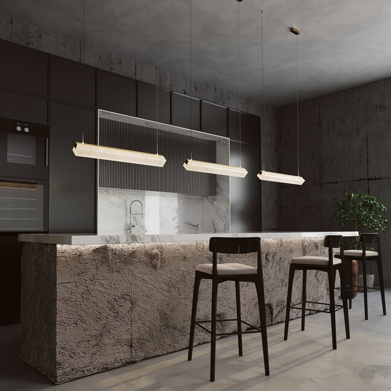 Lampa wisząca Petra LED Maytoni | Marmurowy design