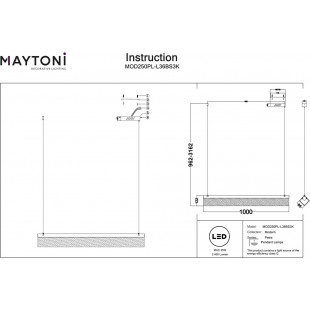 Lampa wisząca Petra LED Maytoni | Marmurowy design