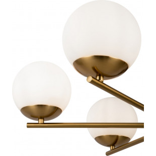 Żyrandol Retro Marble VI - Szkło Białe/Mosiądz | Maytoni