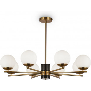 Żyrandol szklane kule retro Marble VII 81cm biały / mosiądz Maytoni