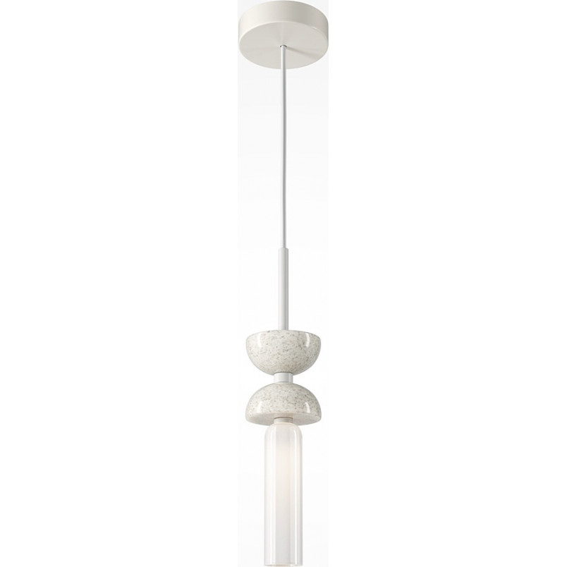 Lampa wisząca Japandi Kyoto Maytoni | Biała, Marmur, LED